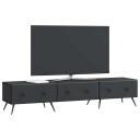  TV skap med skuff Svart 147 x 34,5 x 30 cm Konstruert tre