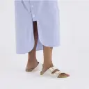Birkenstock Arizona Nubuck Leather Antique White 36