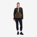 Revolutionrace Woodland Half zip Fleece Dame Forest Night/Kalamata 2XL Dame Overdeler Fleece & midlayers