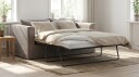 Travstad 3 seters sovesofa med HVILA overmadrass 140x200 cm memoryskum med vaskbart trekk   Grå/hvit