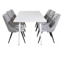 Spisegruppe Venture Home Pobbie med 6 Vera Stoler