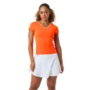 Bjørn Borg Ace V-Neck T-Shirt Dame Or/Shocking Orange M