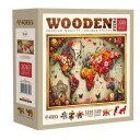 WoodenCity NB 0805 XL Trepuslespill 1010 Brikker Fargerikt Verdenskart