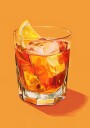 Refreshing Orange Cocktail Plakat / 50x70