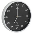 vidaXL Veggur med kvarts-urverk radiostyrt 31 cm svart