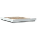  Sengeramme med LED-lys hvit 150x200 cm konstruert tre 8721102617294