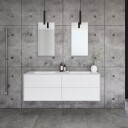 Pulcher Mood 160D Soho   Baderomsmøbel 160x46 cm matt hvit med SolidTec® vask