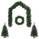 vidaXL Mini juletresett 60 cm PVC Grønn