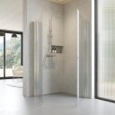 INR Iconic Nordic Rooms Dusjhjørne Linc Angel Safetech Glass Stone / 90x90cm Klart