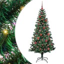  Kunstig Forhåndsopplyst Juletre grønn 150 cm PVC og metall