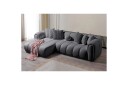 Varrel Sofa med divan 3 seter   Mørkgrå