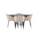 Venture Home Spisegruppe Venture Home Copenhagen Ø 115 cm med 4 Limhamn Stoler GR23200