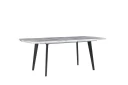 Spisebord sammenleggbart 160/200 x 90 cm MOSBY - Hvit