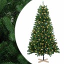 vidaXL Kunstig juletre 150 cm 150 LED-lys Varmhvit PVC Grønn