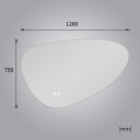 Baderomsspeil Lyfco med LED belysning 120x75 cm