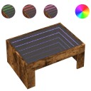  Salongbord med Infinity LED røkt eik 70x50x30 cm 847613