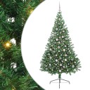 Kunstig Forhåndsopplyst Juletre med 300 LED grønn 240 cm PVC