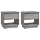 vidaXL Nattbord 2 stk grå sonoma eik 45x34x44 cm sponplate