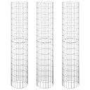 vidaXL Sirkulær gabion høybed 3 stk galvanisert stål Ø30x150 cm