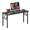 Sammenleggbart skrivebord 140x60x75cm   Svart Valnøtt