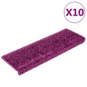 vidaXL Trappematter 10 stk 65x25 cm lilla