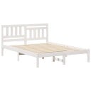  Sengestamme med hodegjerde Hvit 135 x 190 cm Heltre furu