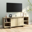 vidaXL TV-benk sonoma eik 130x35x50 cm sponplate