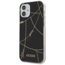 Deksel Guess Ghuhcp12spcucchbk Iphone 12 Mini 5,4 Tommer Svart/Svart Hardt Deksel Gullkjedesamling