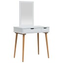 vidaXL Sminkebordsett FAUSKE 2 stk. Hvit 76 x 50 x 143 cm