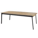 Brafab Naos Spisebord 100 x 220–320 cm svart/teak