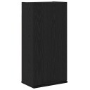  Vegghengt skap svart eik 32x20x67 cm konstruert tre