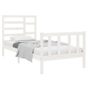 vidaXL Sengeramme hvit heltre 90x190 cm 3FT Single