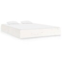 vidaXL Sengeramme hvit heltre 200x200 cm