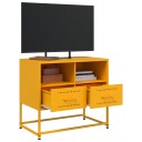  TV-benk sennepsgul 68x39x60,5 cm stål 846551