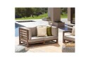 2 sitssoffa Beliani Trani Ljus trä/grått/beige Dark wood\|\|Grey\|\|Beige  