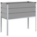 vidaXL Plantekassed Lysegrå 100 x 45 x 90 cm Galvanisert Stål