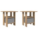  Nattbord 2 pcs Artisan Eik 41 x 40 x 45 cm Konstruert tre