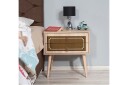Brokind Nattbord 60 cm med Oppbevaring 2 Skuffer DEikor - Natur/Brun