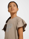 Hummel Hmljr Ruffle T Shirt Ss Big Bee   Brown   134/140