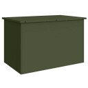 vidaXL Hageoppbevaringsputeeske Stål 80 x 50,5 x 50 cm 175 L
