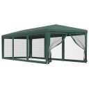 vidaXL Festtelt med 8 sidevegger av netting grønn 3x9 m HDPE