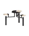 Melange Floating Disc Semi Flush Chandelier Bronze L