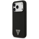 Guess MagSafe Silikon Mobildeksel med Trekantlogo for iPhone 17 Pro Max - Svart