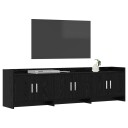  TV skap 168 x 33 x 47 cm Svart eik Konstruert tre
