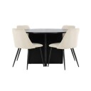 Spisegruppe Venture Home Strada Ø120 cm med 4st Night Spisestoler