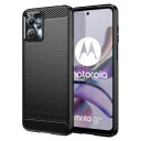 INCOVER Motorola Moto G13 / G23 Brushed Carbon Fiber Plast Deksel - Svart