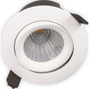 30 stk Sabina 230V 8W 2700K Ra90 525 lumen, IP54 matt hvit rund