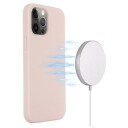 iPhone 12/12 Pro Liquid Silikondeksel MagSafe-kompatibel Rosa