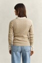 GANT Stretch Cotton Cable C Neck   Beige   XXL