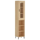 vidaXL Highboard sonoma eik 34,5x34x180 cm konstruert tre 8720845488024